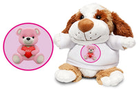 Newborn Puppy Pink Soft Toy - CAN BE PERSONALISED