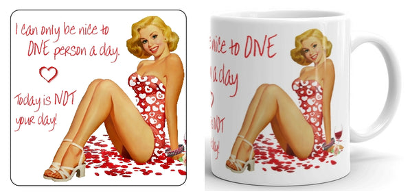 Only Be Nice To One Person (hearts) Mug and Coaster Set