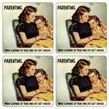 Parenting - Screwing Up Your Own Life Coaster/Coaster Set (retro)