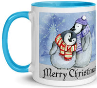 Penguins In Scarves Ceramic Mug