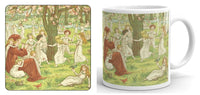 Pied Piper and Children Mug and Coaster Set (Kate Greenaway Collection)