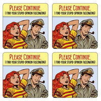 Please Continue With Your Stupid Opinion (comic strip) Coaster/Coaster Set