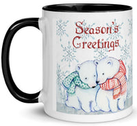 Polar Bears In Scarves Ceramic Mug