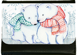 Polar Bears In Scarves Ladies Purse