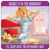 Regret It in the Morning Coaster/Coaster Set (retro lady)