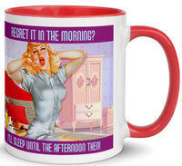 Regret It in the Morning Mug (retro lady)