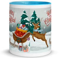 Reindeer and Sleigh Ceramic Mug