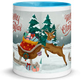 Reindeer and Sleigh Ceramic Mug
