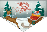Reindeer and Sleigh Pet Bandana (CAN BE CUSTOMISED)