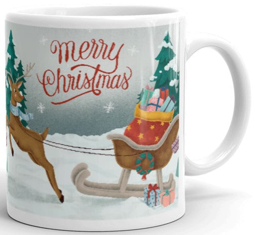 Reindeer and Sleigh Mug