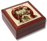 Samurai Cat Keepsake Box / Memory Box / Trinket Box / Jewellery Box