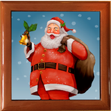Santa Ringing His Bell Keepsake Box / Memory Box / Trinket Box / Jewellery Box