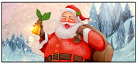 Santa and Fir Trees Key Hanger/Key Holder