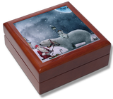 Santa and Polar Bear Keepsake Box / Memory Box / Trinket Box / Jewellery Box