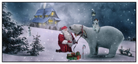 Santa and Polar Bear Key Hanger/Key Holder