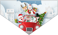 Santa and Red Car Pet Bandana (CAN BE CUSTOMISED)