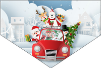 Santa and Red Car Pet Bandana (CAN BE CUSTOMISED)