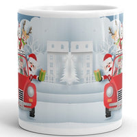 Santa and Red Car Mug