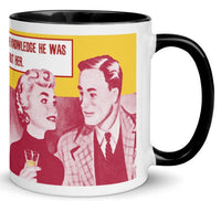 She Was Comforted By The Knowledge Mug (retro couple)