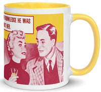 She Was Comforted By The Knowledge Mug (retro couple)