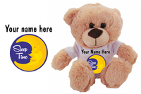 Sleep Time Bear (light brown) Soft Toy - CAN BE PERSONALISED