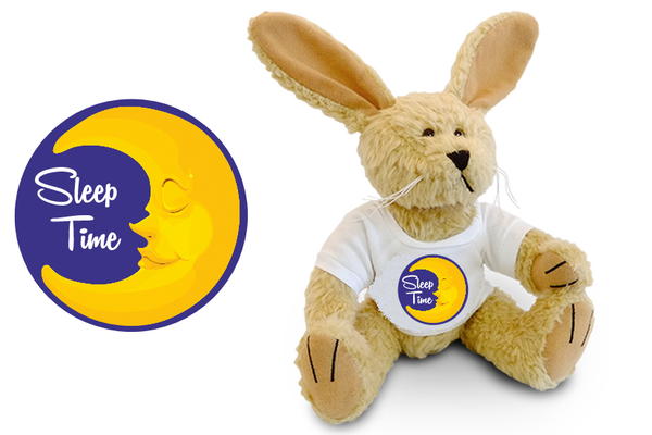 Sleep Time Bunny Chocolate Soft Toy - CAN BE PERSONALISED