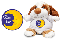 Sleep Time Puppy Chocolate Soft Toy - CAN BE PERSONALISED