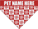 Snowflake Chequerboard Pet Bandana