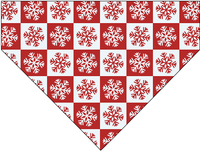 Snowflake Chequerboard Pet Bandana (CAN BE CUSTOMISED)