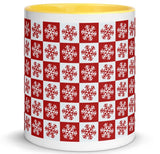 Snowflake Chequerboard Ceramic Mug