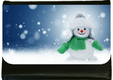 Snowman with Green Scarf Ladies Faux Leather Purse