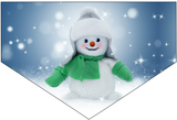 Snowman with Green Scarf Pet Bandana (CAN BE CUSTOMISED)
