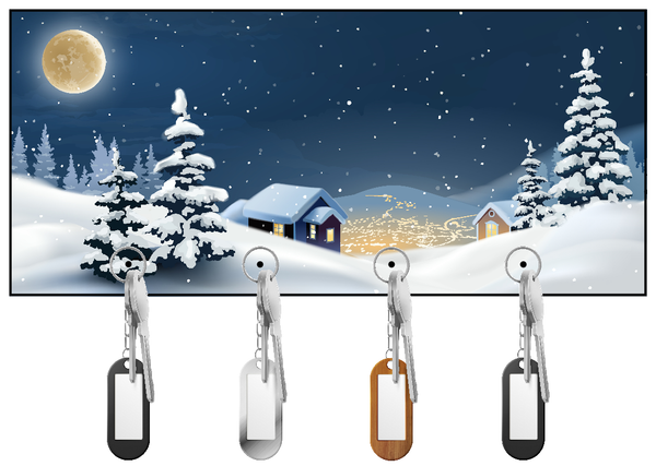 Snowy Landscape Key Hanger/Key Holder