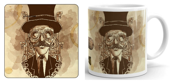 Steampunk (professor) Mug and Coaster Set