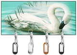 Swan Grooming on Lake Key Hanger/Key Holder