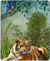 The Tiger and The Kingfisher Mousepad