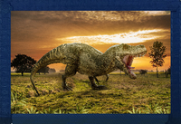 Tyrannosaurus Rex Roaring Blue Nylon Wallet