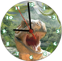 Tyrannosaurus Rex And Trees Round Clock