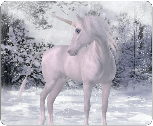 Unicorn In the Snow Mousepad