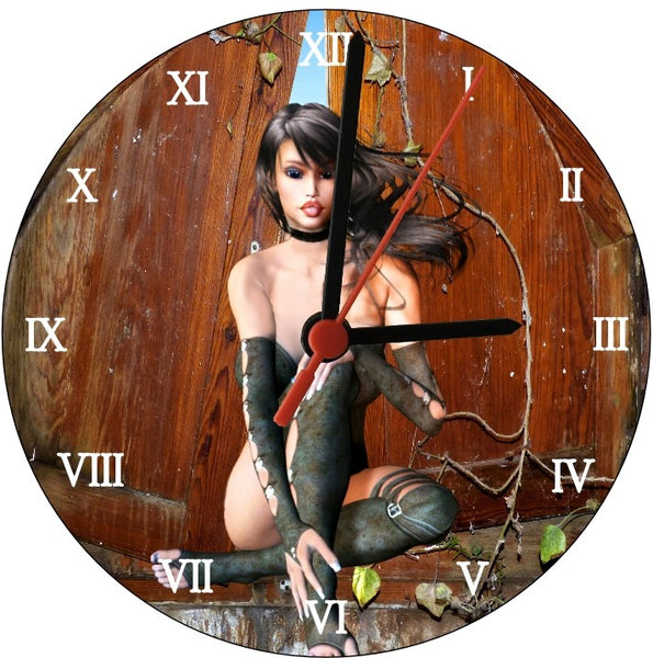 Waiting For Someone Fantasy Art Round Clock