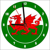 Welsh Dragon Round Clock