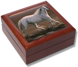 White Stallion Keepsake Box / Memory Box / Trinket Box / Jewellery Box