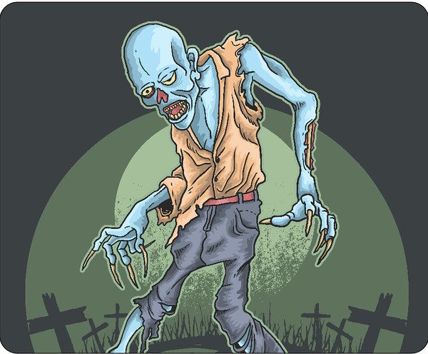 Zombie In Graveyard Mousepad